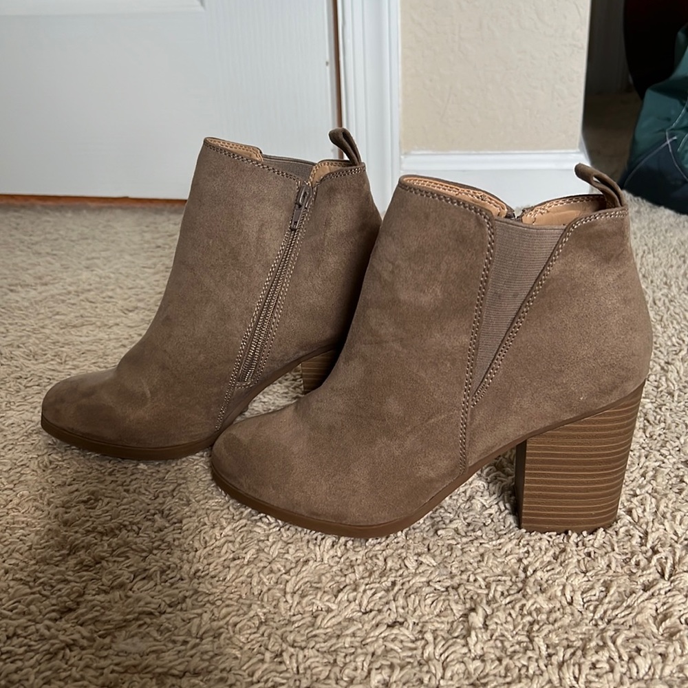 Suede express booties
